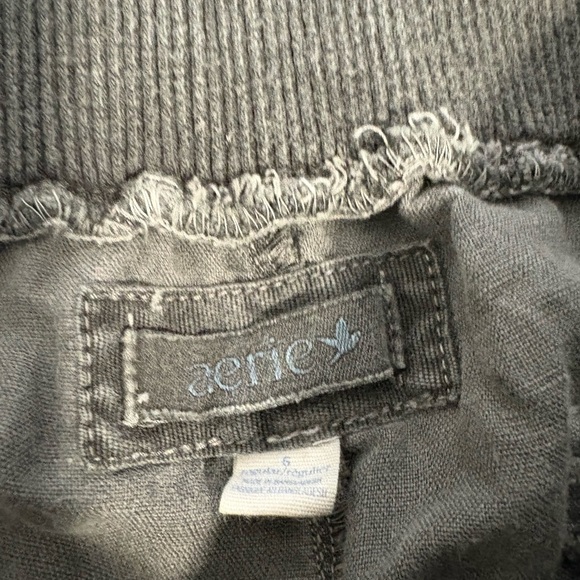 Aerie Washed Soft Denim Grey Cargo Joggers Trousers‎ Pants Women's Size Small 6 - Picture 2 of 6